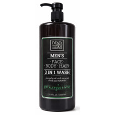 Мужской гель для душа Dead Sea Collection Men’s Face Body Hair 3 in 1 Eucalyptus & Mint, 1000 мл